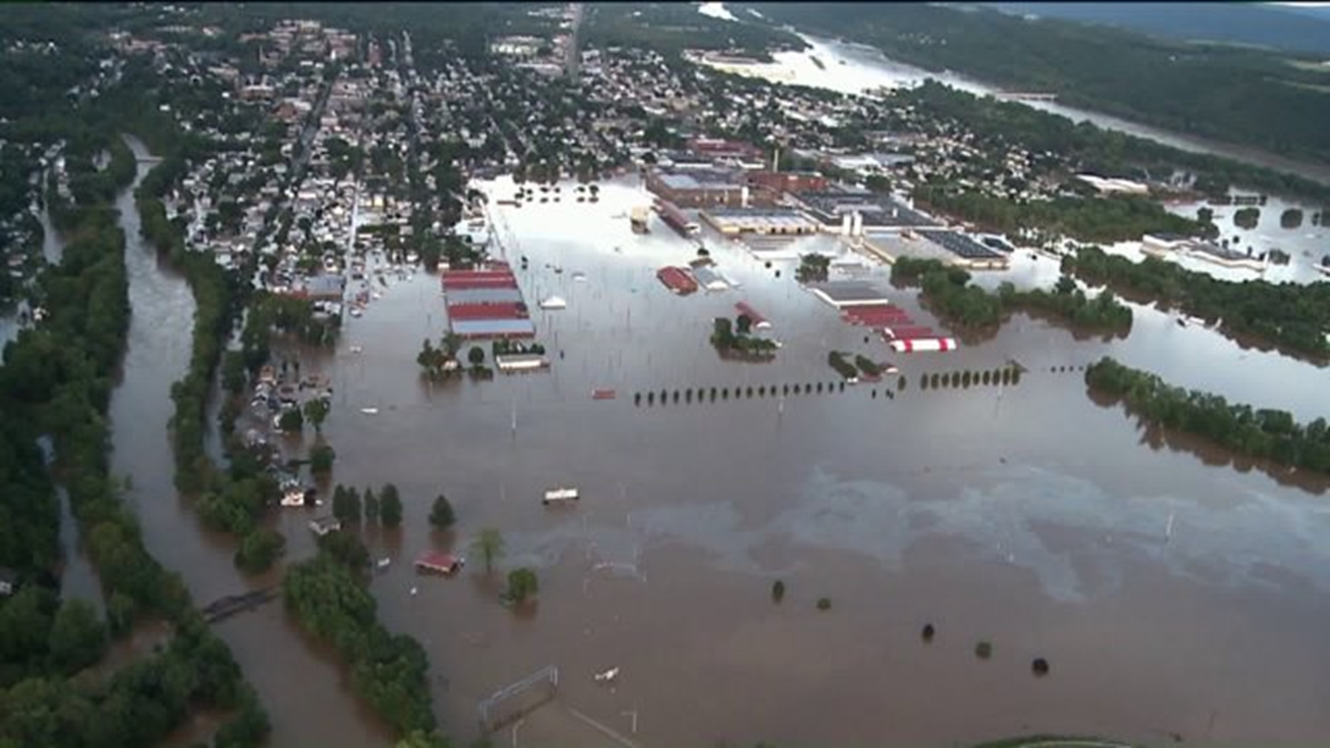 $30 Million Flood Control Wall Now Under Construction in Bloomsburg