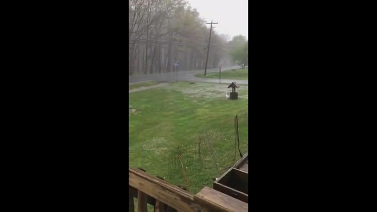 Water ponding with heavy rain in Monroe County