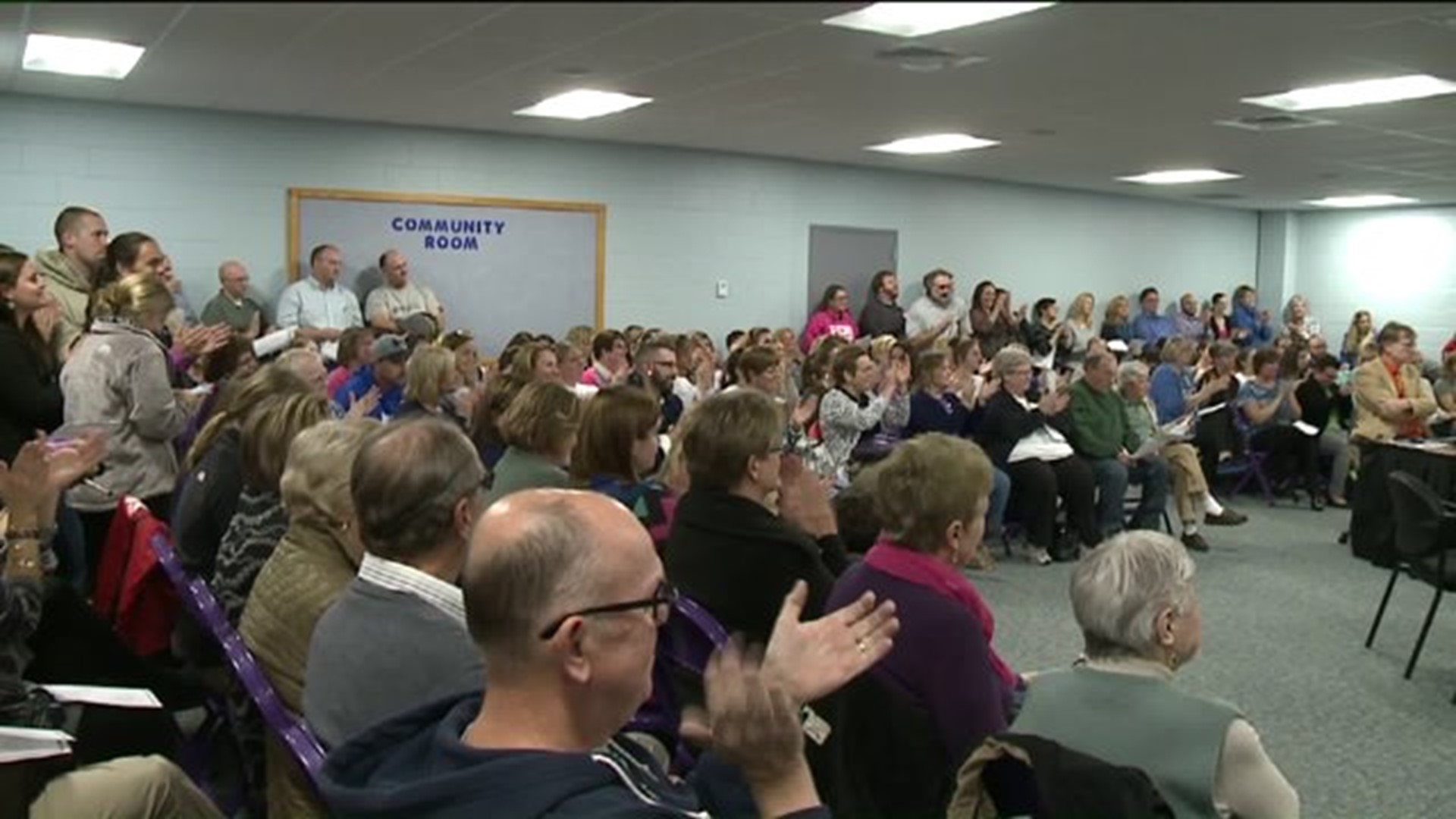 Teacher Strike Averted in Danville, Crowd At Meeting Cheers
