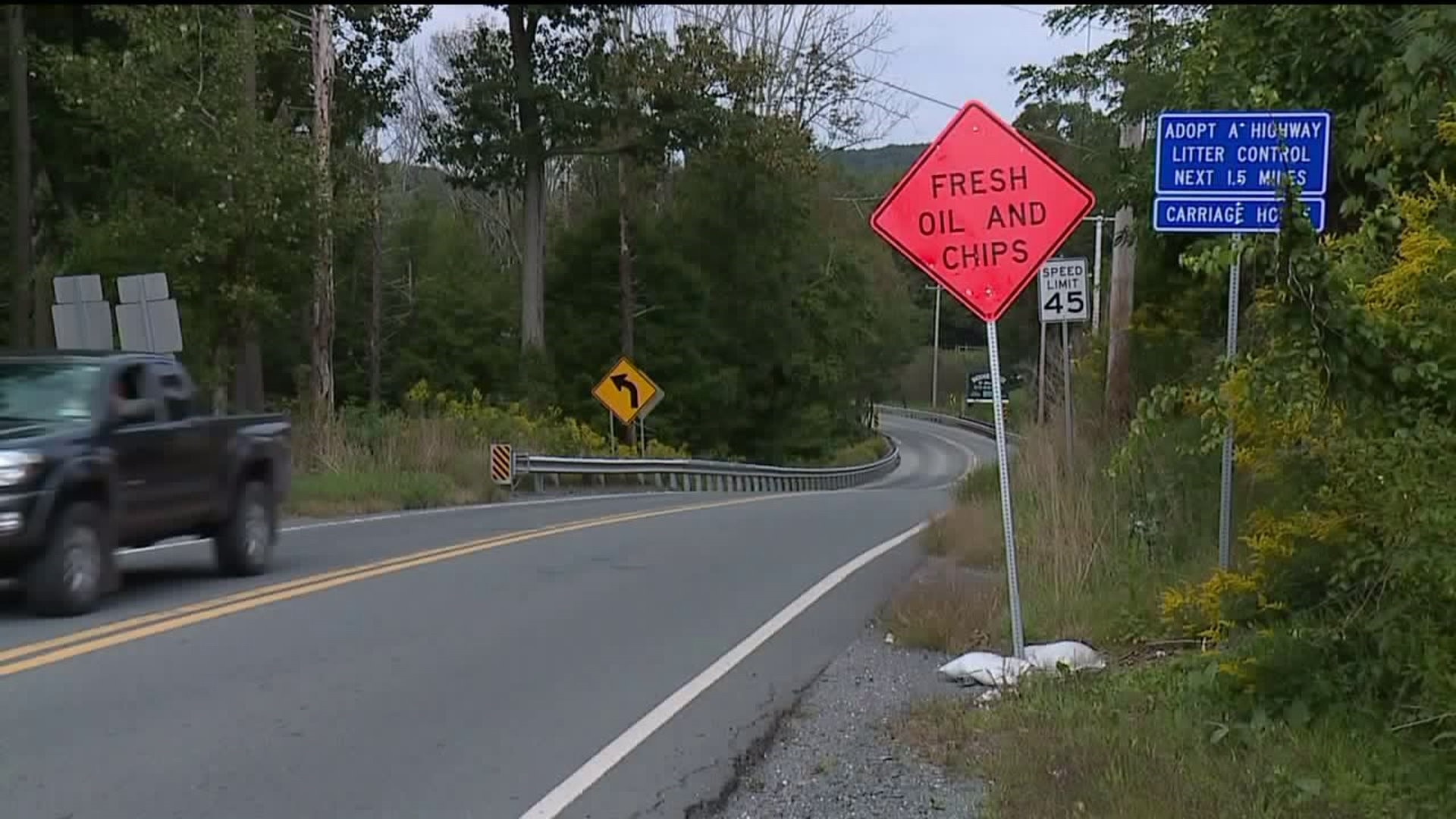 Drivers Not Happy with Oil and Chip Work on Route 115 in Monroe County
