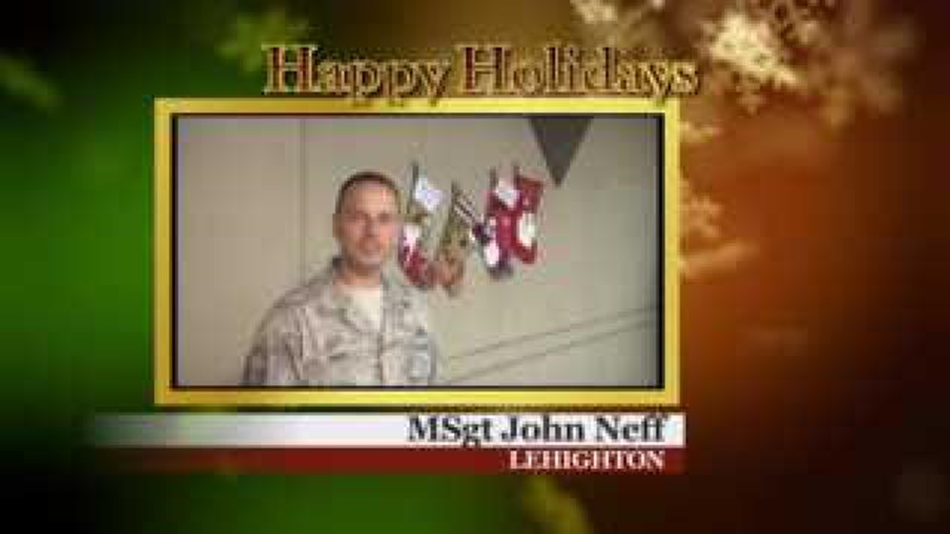 Military Greeting: MSgt John Neff