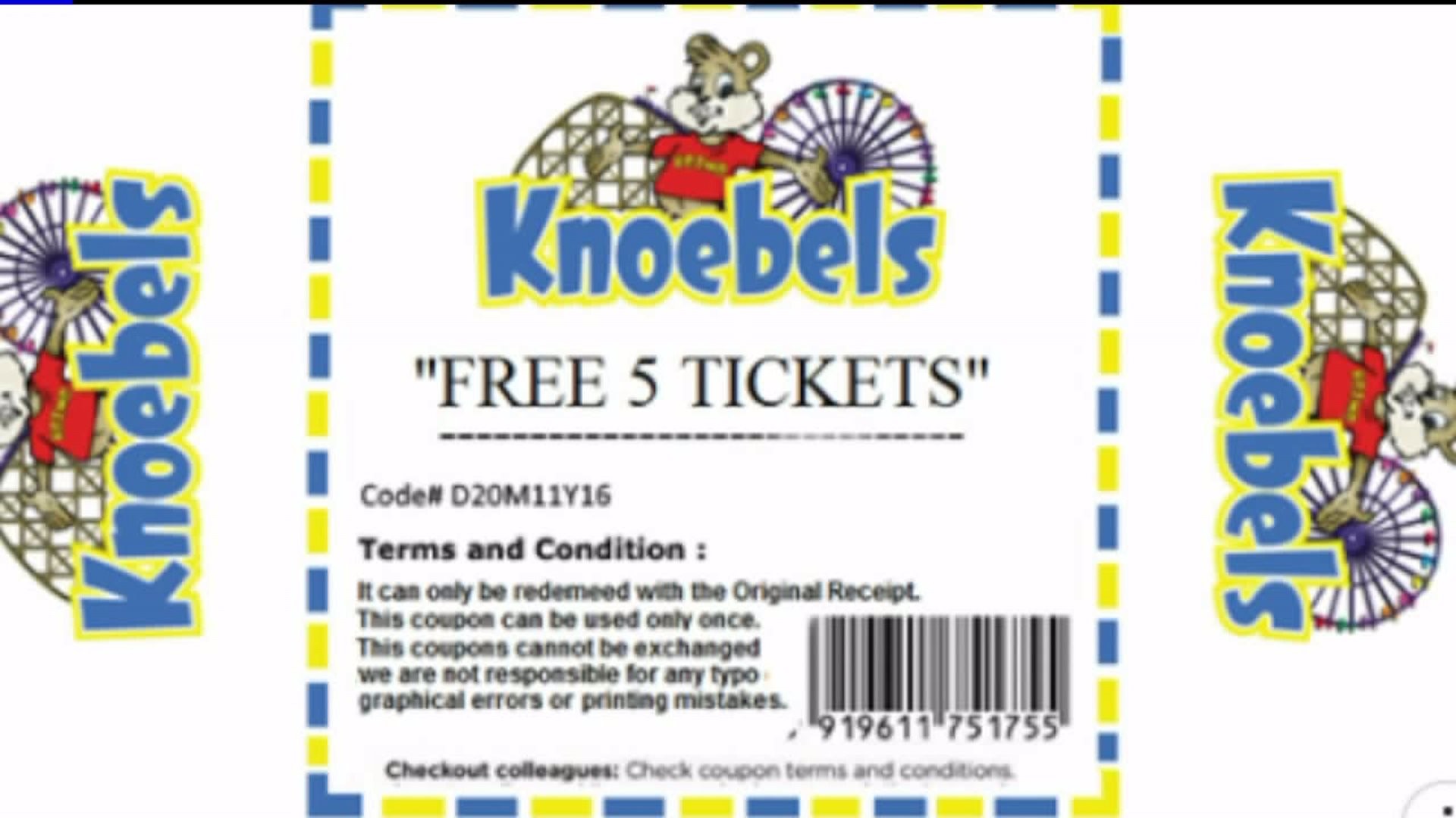 Beware of Knoebels Amusement Resort Ticket Scam