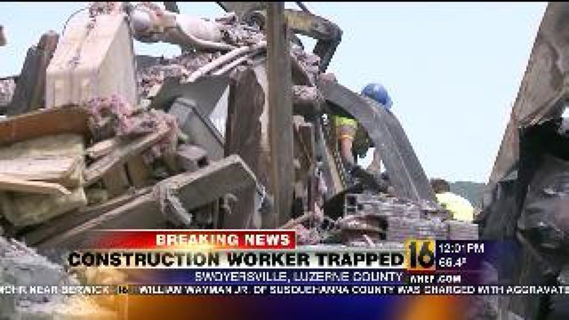 Worker Trapped By Collapse At Church Demolition