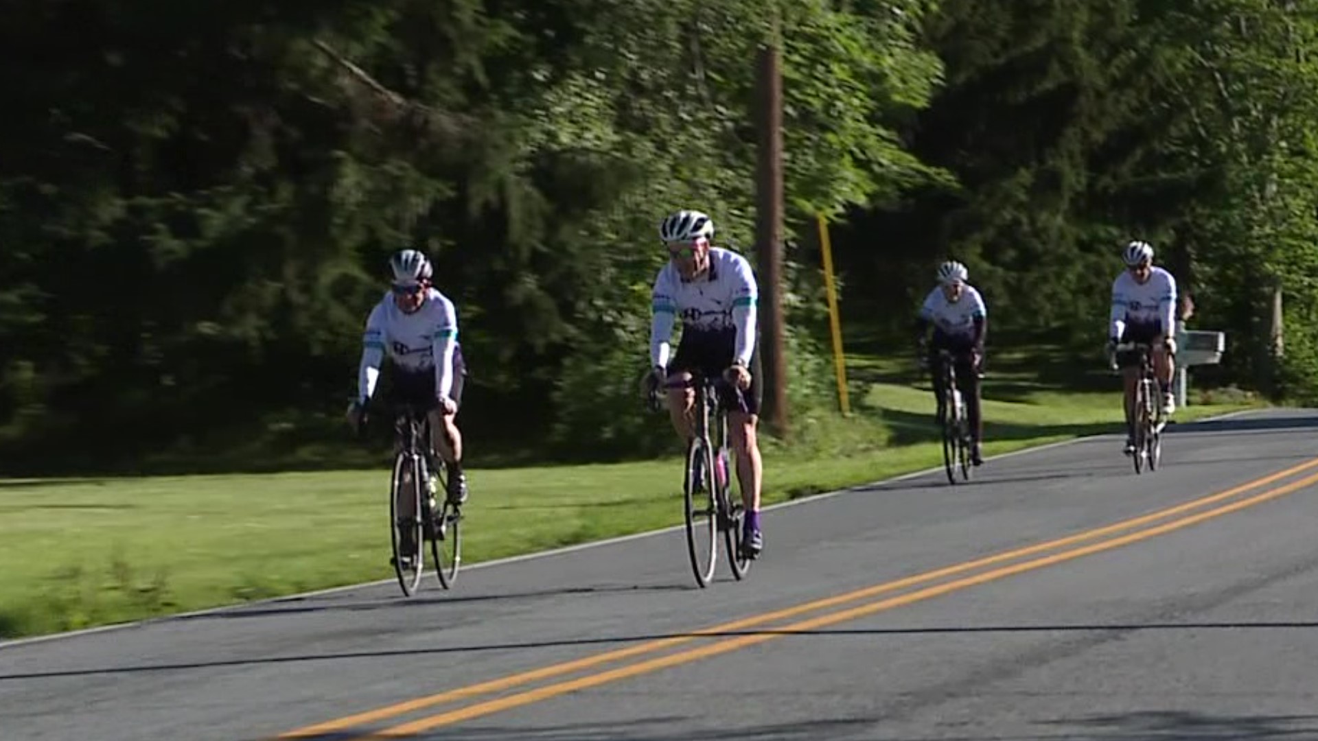 Kevin Lockwood and friends left Hamlin Thursday morning for his trek to Pittsburgh, more than 300 miles.