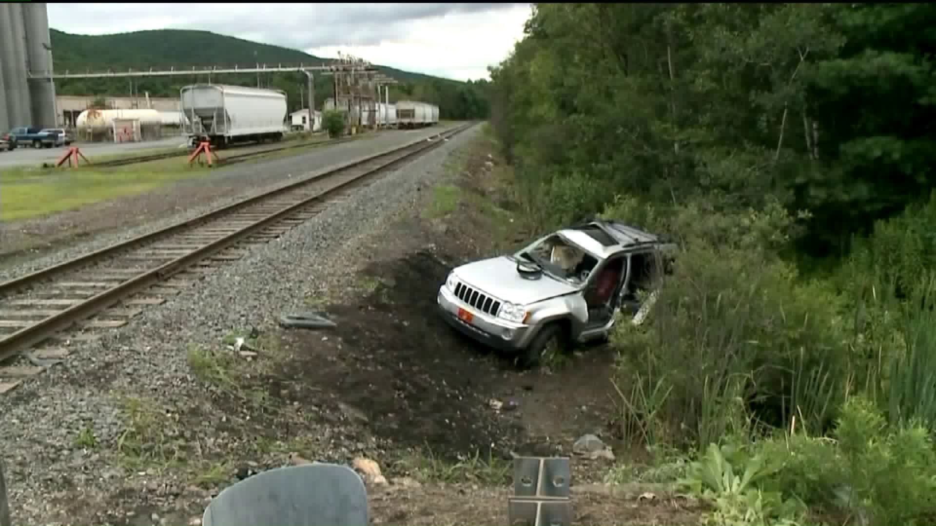 Driver Flown to Hospital after Collision with Train