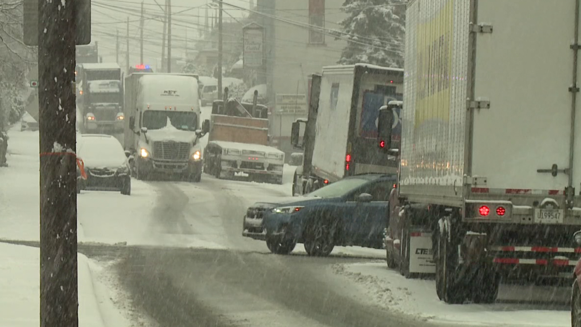 Drivers had to wait two hours until they could continue.