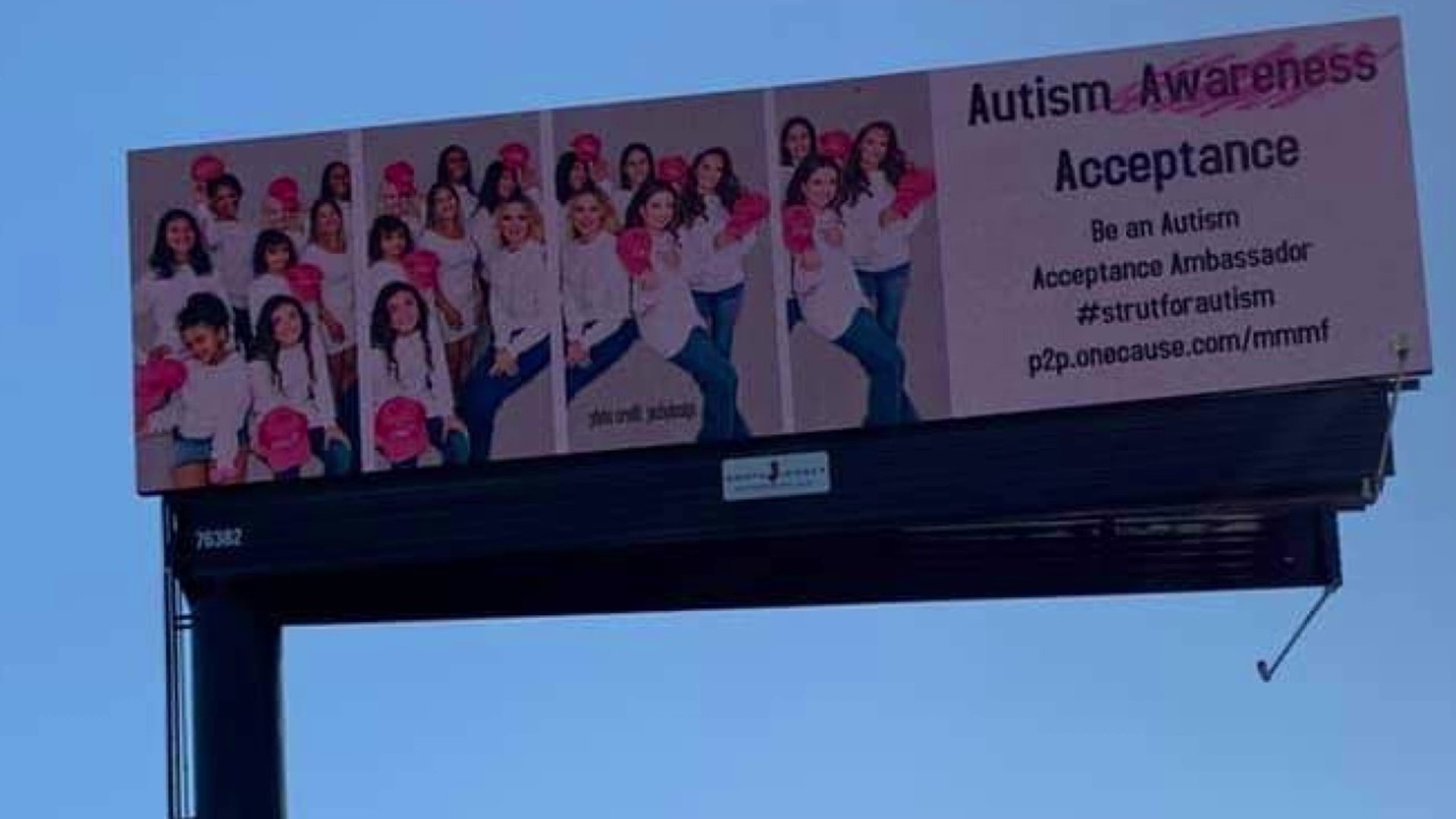 A girl in the Poconos is being featured on billboards for her help raising money and awareness for people with autism.