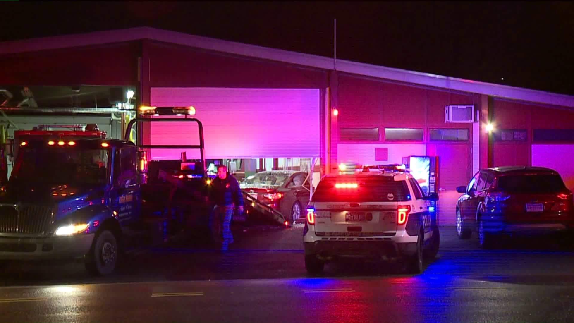 Vehicle Crashes into Fire Station in Scranton