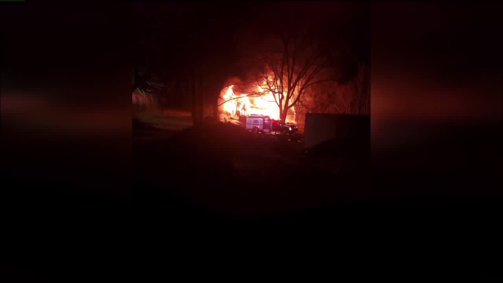 Flames Destroy Home in Columbia County
