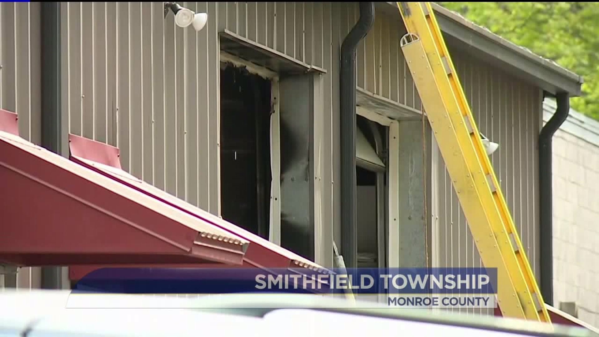 Automotive Garage Damaged by Flames in Monroe County