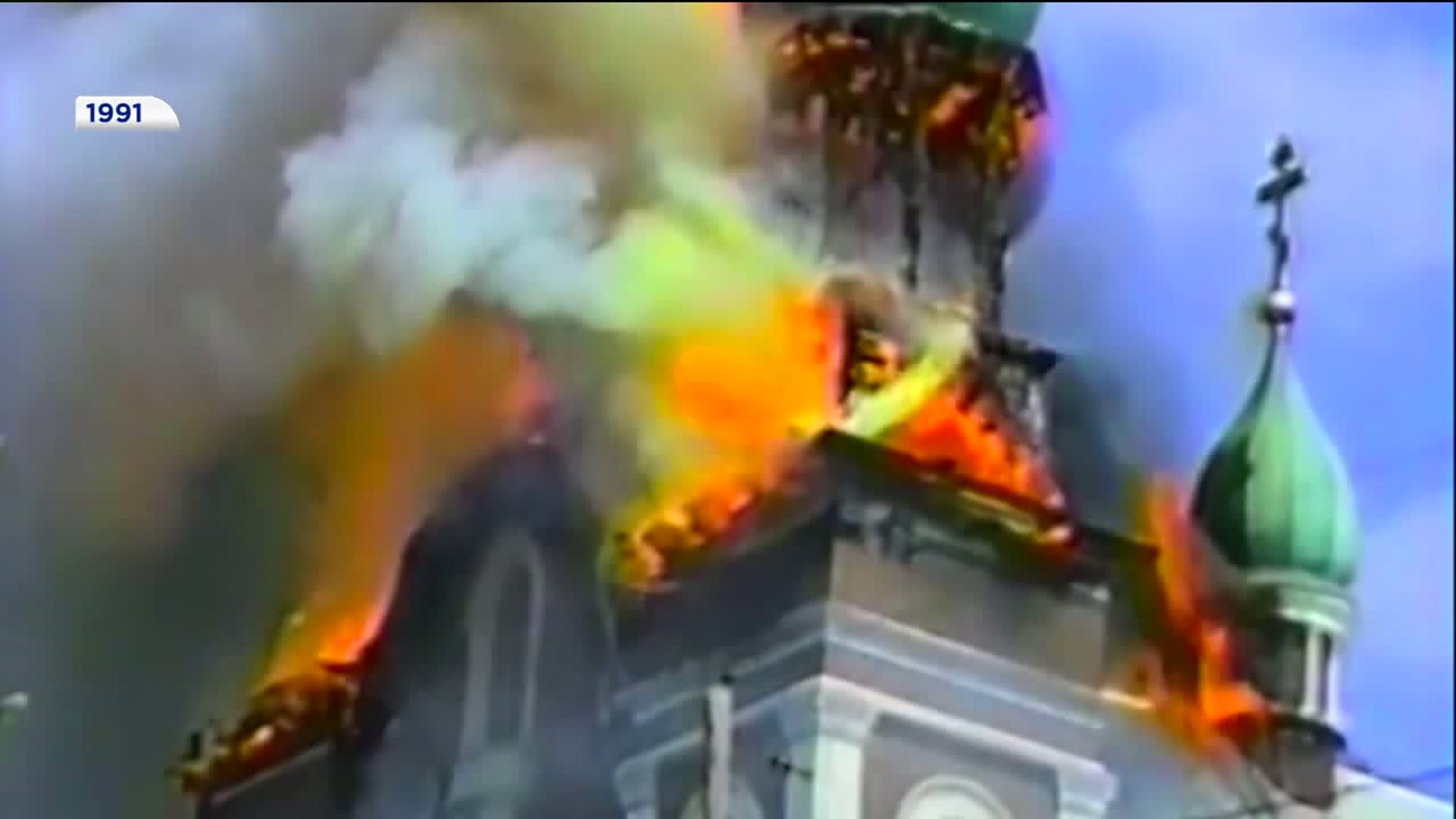 Video Vault: Flames Destroy Church in Mount Carmel