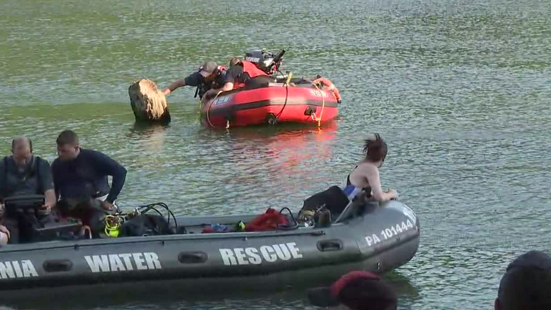 Rescue boats were out searching for the two boys all afternoon on Tuesday.