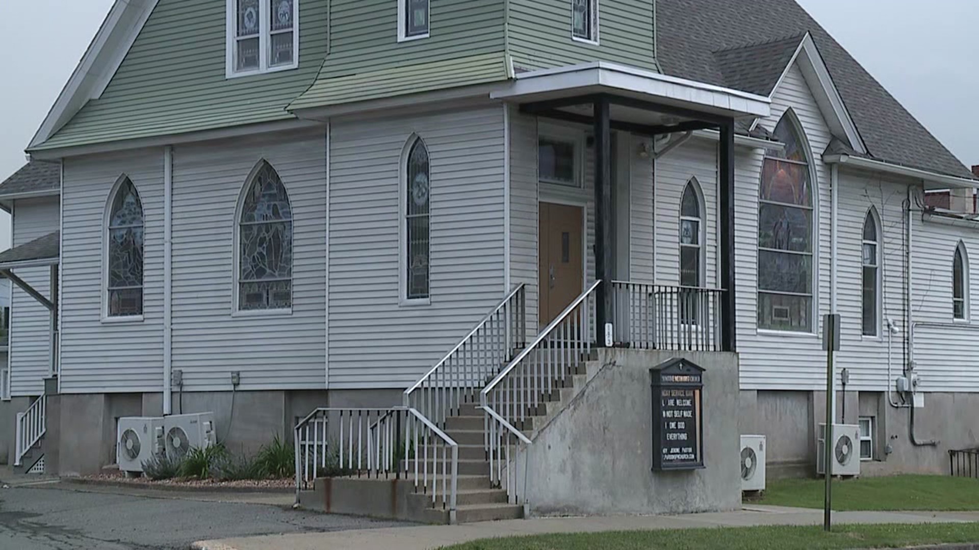 Police in Wilkes-Barre are looking for the vandals who damaged the Primitive Methodist Church over the weekend.