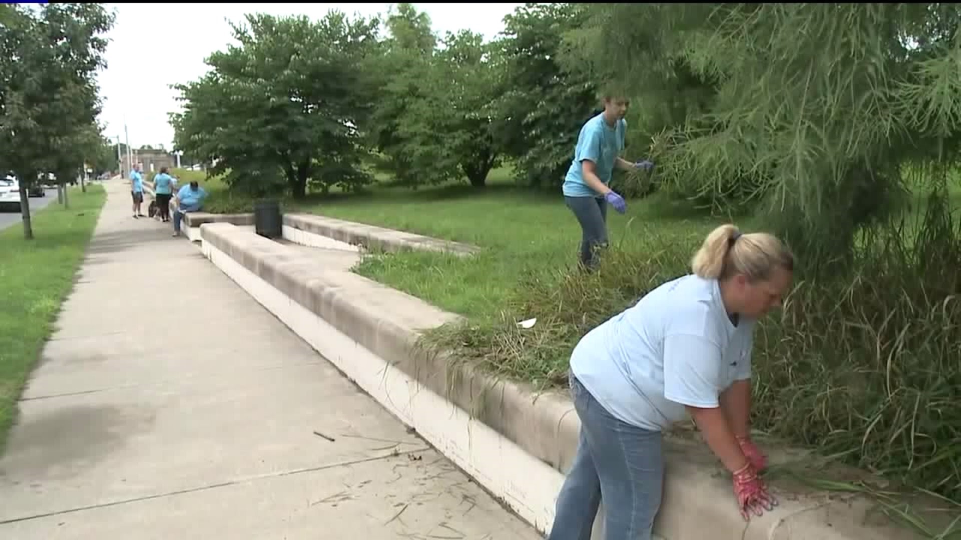 Workers Give Back to Community, Clean up River Common in Wilkes-Barre