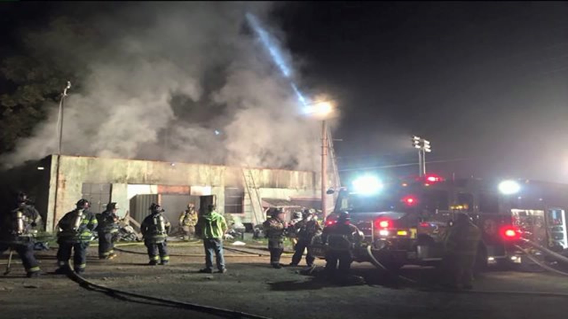 Garage Burns in Late Night Fire