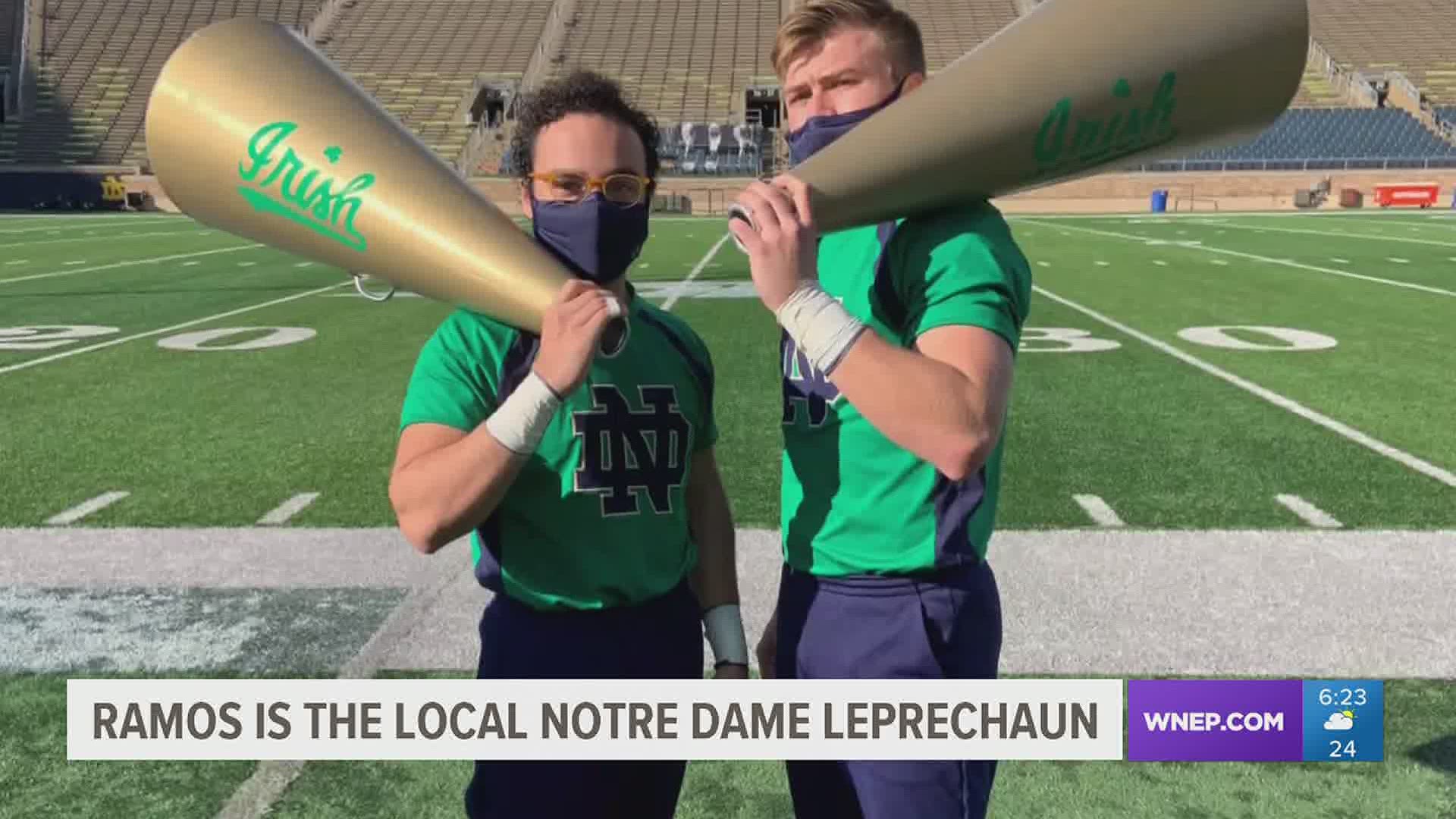 Gabe Ramos, from North Pocono to South Bend as Notre Dame Leprechaun mascot