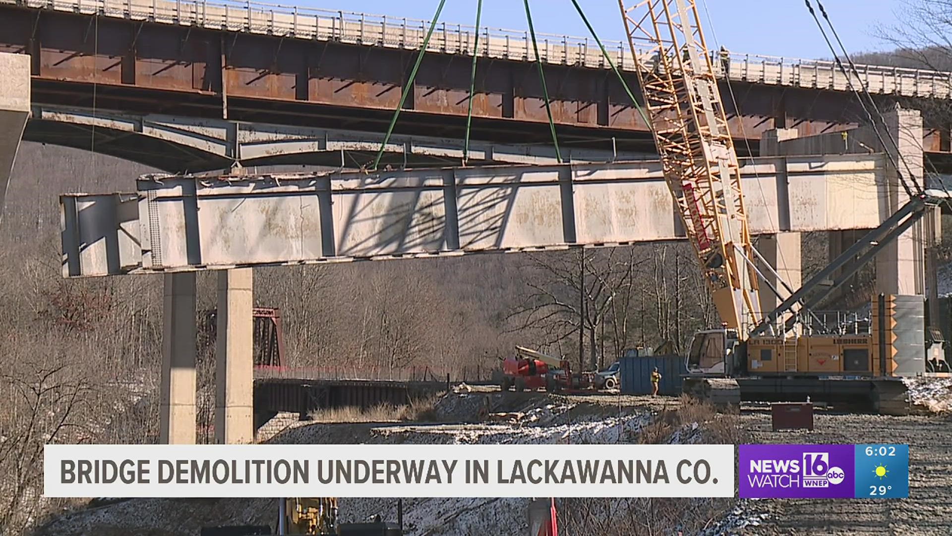 Newswatch 16's Courtney Harrison shows us the demolition of one of the bridges and explains why PennDOT says it took a lot of planning to bring it down.