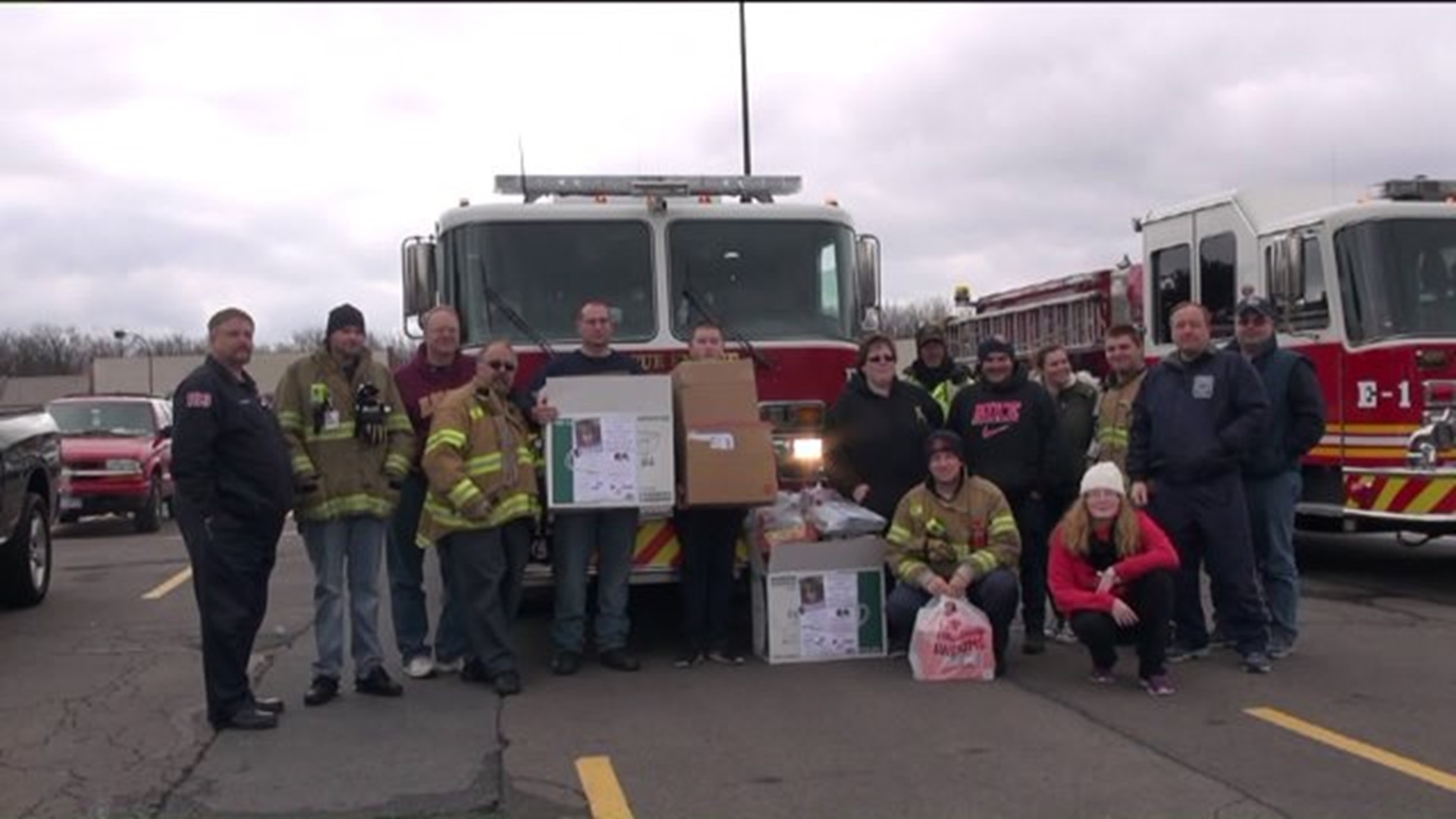 Firefighters Collect Toys for Children in the Hospital