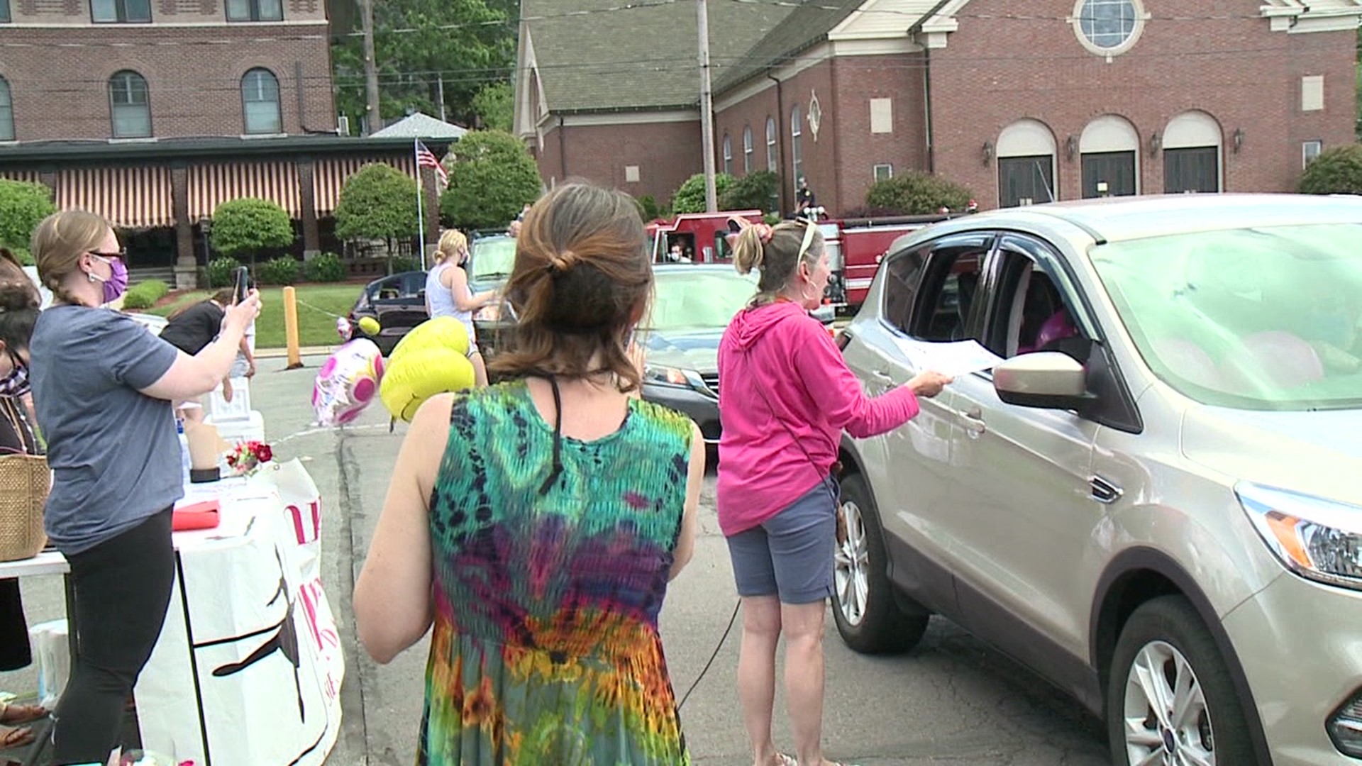 Instructors held a drive-by celebration for the graduates of Linn McDonald School of Dance.