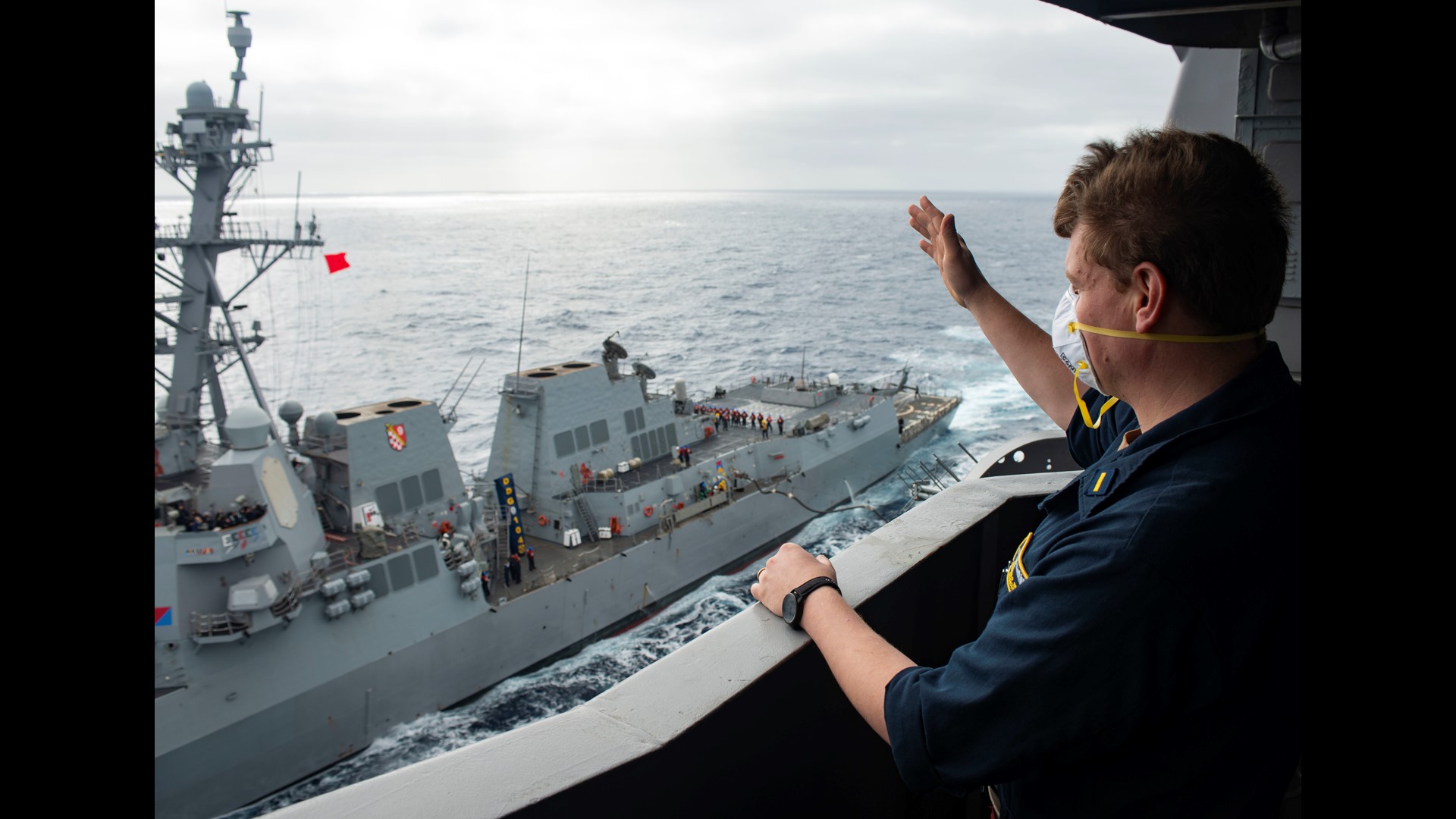 The Smith brothers from Dunmore are deployed in the same carrier fleet and had a unique meet up.