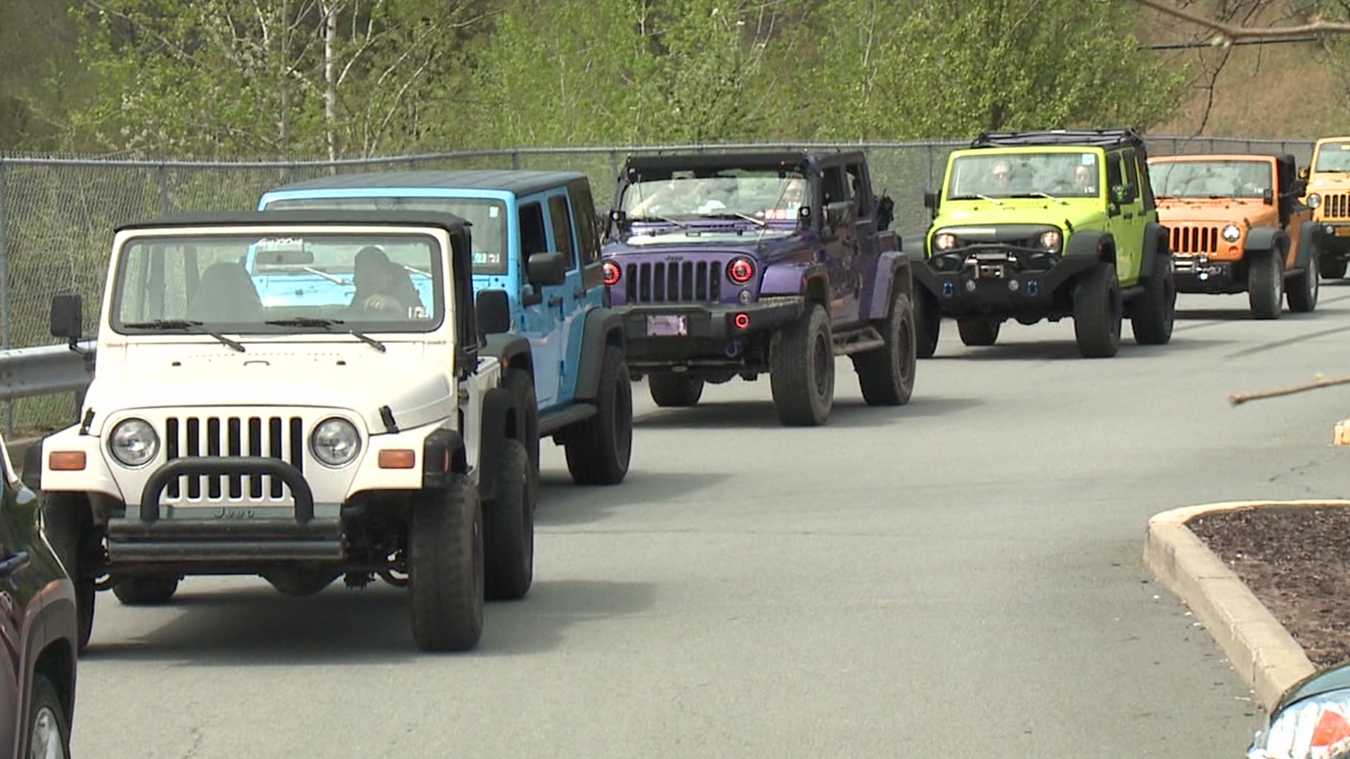 More than 40 Jeeps took part in an off-road tour of Wayne County.