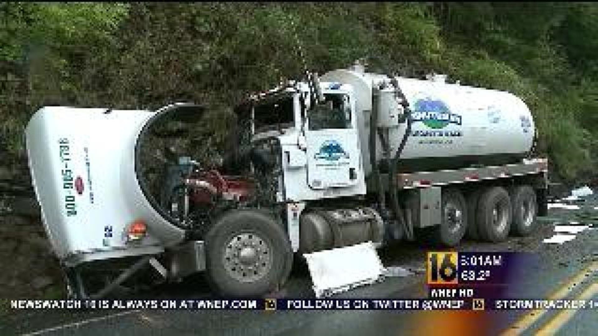 Crash Spills Fluid from Gas Drilling into Creek