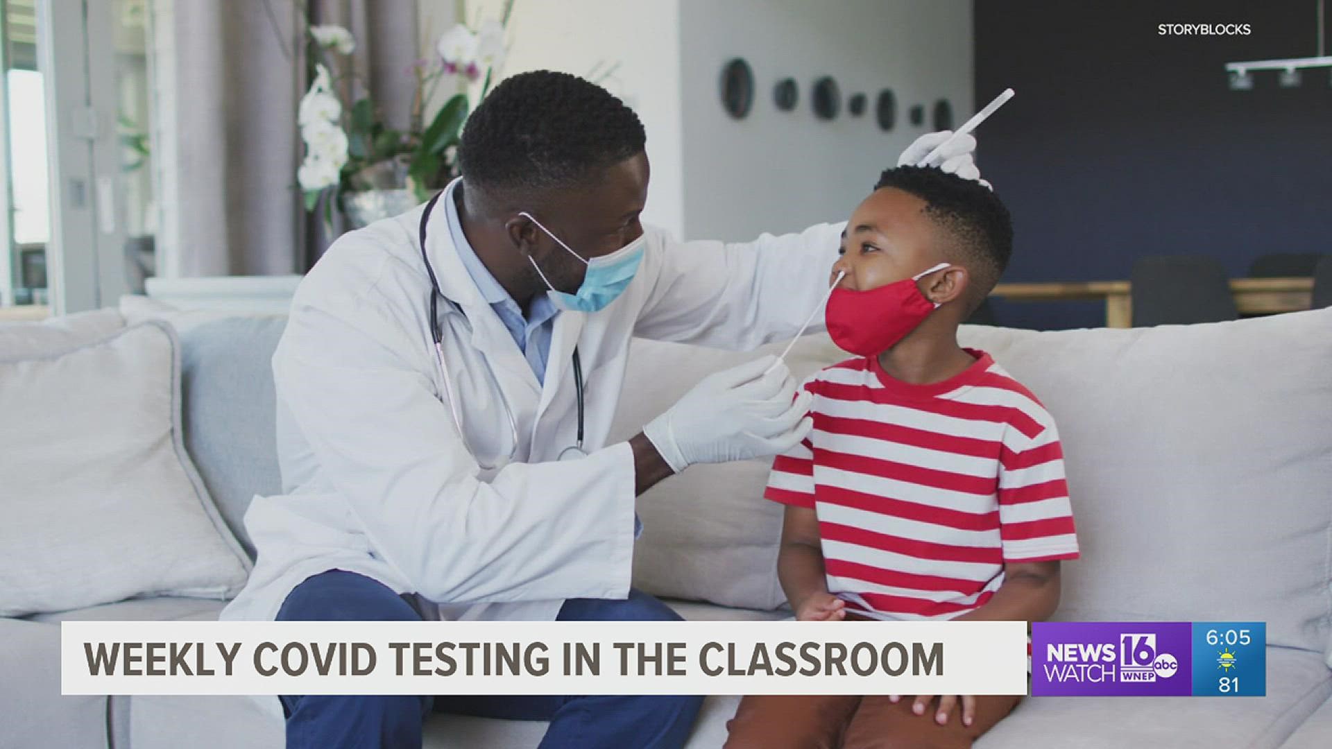 The state has come up with a new program to catch COVID-19 cases in the classroom. School districts can opt into weekly testing for staff and students.
