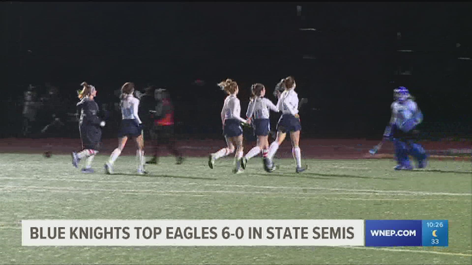 Wyoming Seminary whipped Line Mountain 6-0 in the 'A' Field Hockey State semi-finals.