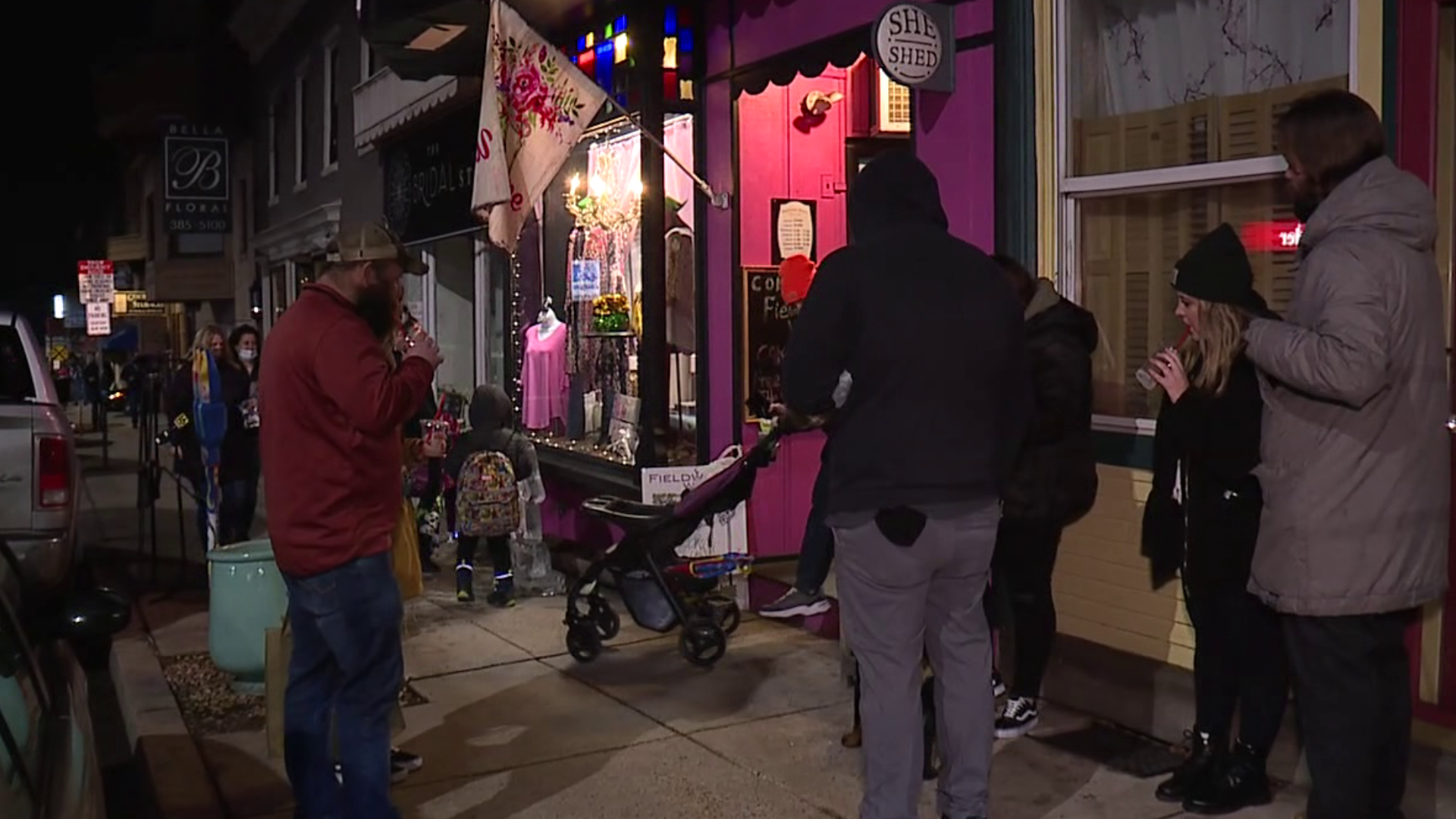 Businesses in Schuylkill Haven held the "Winter Wine and Shine Walk" event along Main Street.