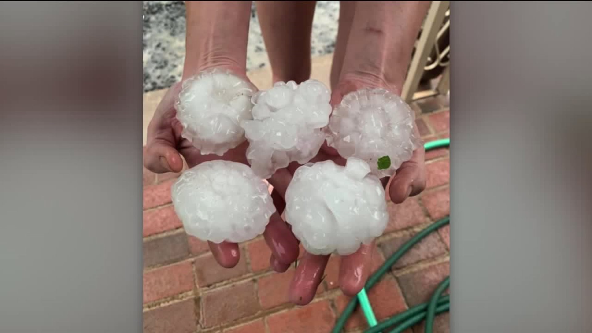 Hail Pummels the Area During Severe Storms