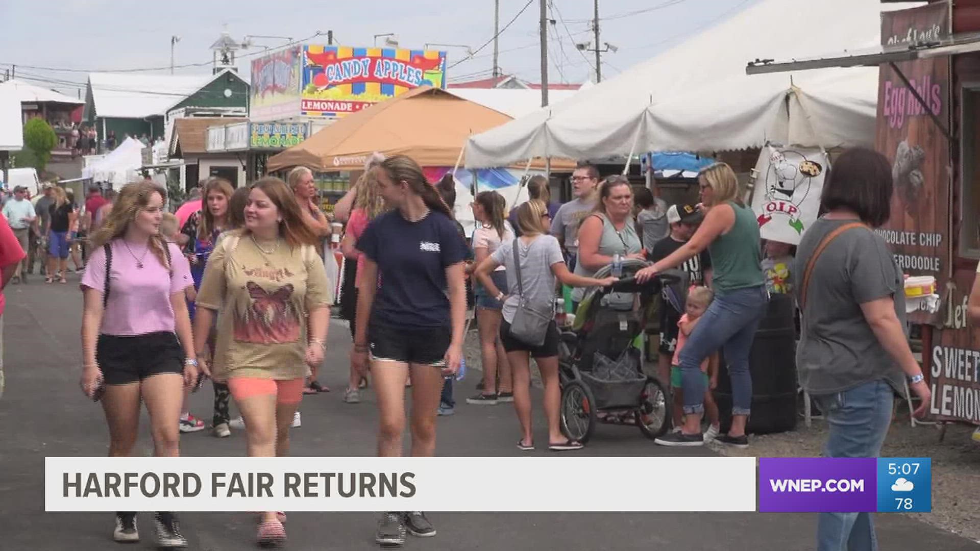 Monday marked the first day of the Harford Fair in Susquehanna County after a year off last summer.