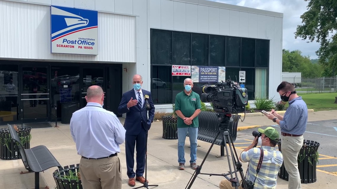 Sen. Casey visits Scranton post office to talk mail delays