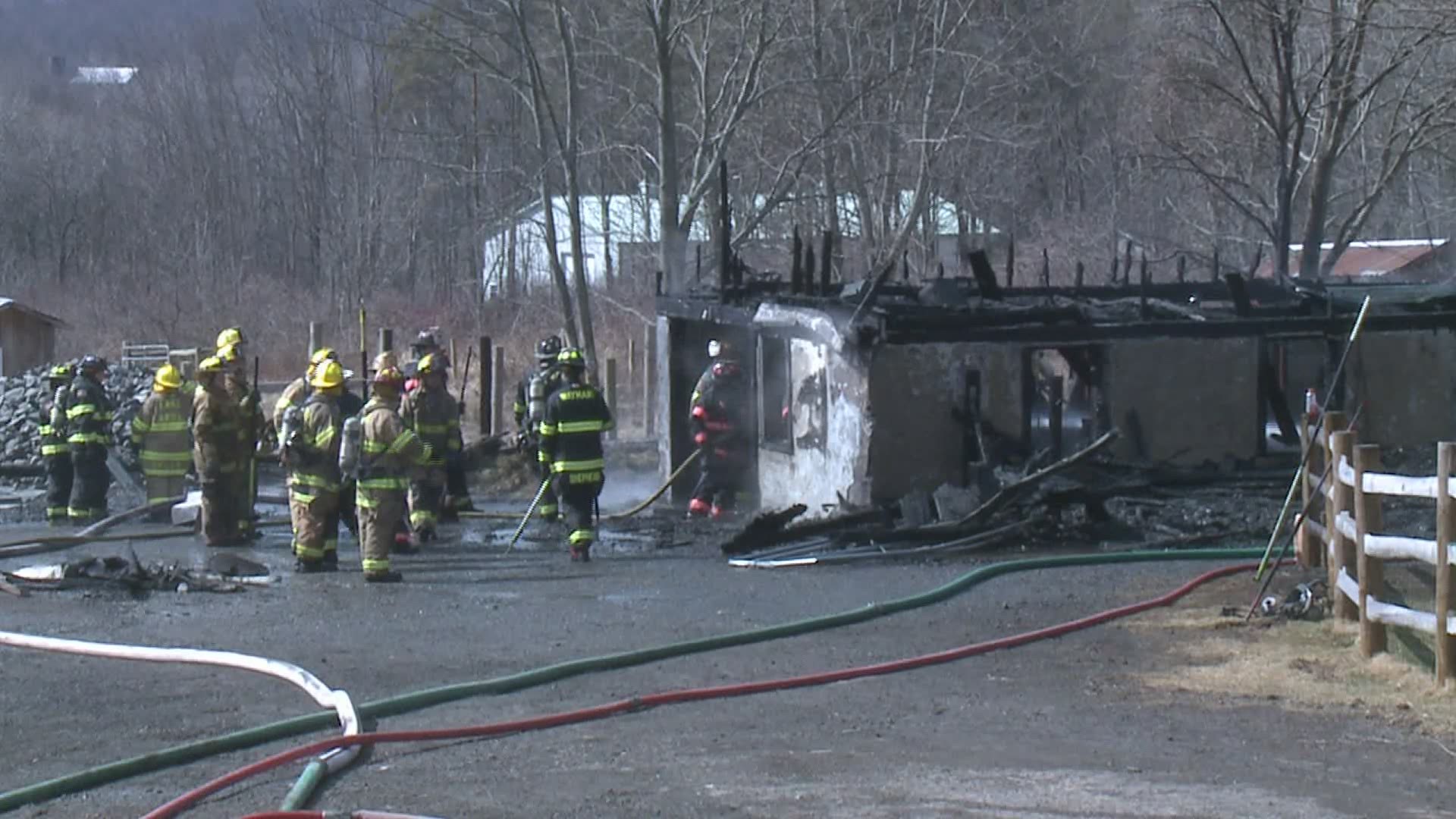 Seven departments called to combat barn fire | wnep.com