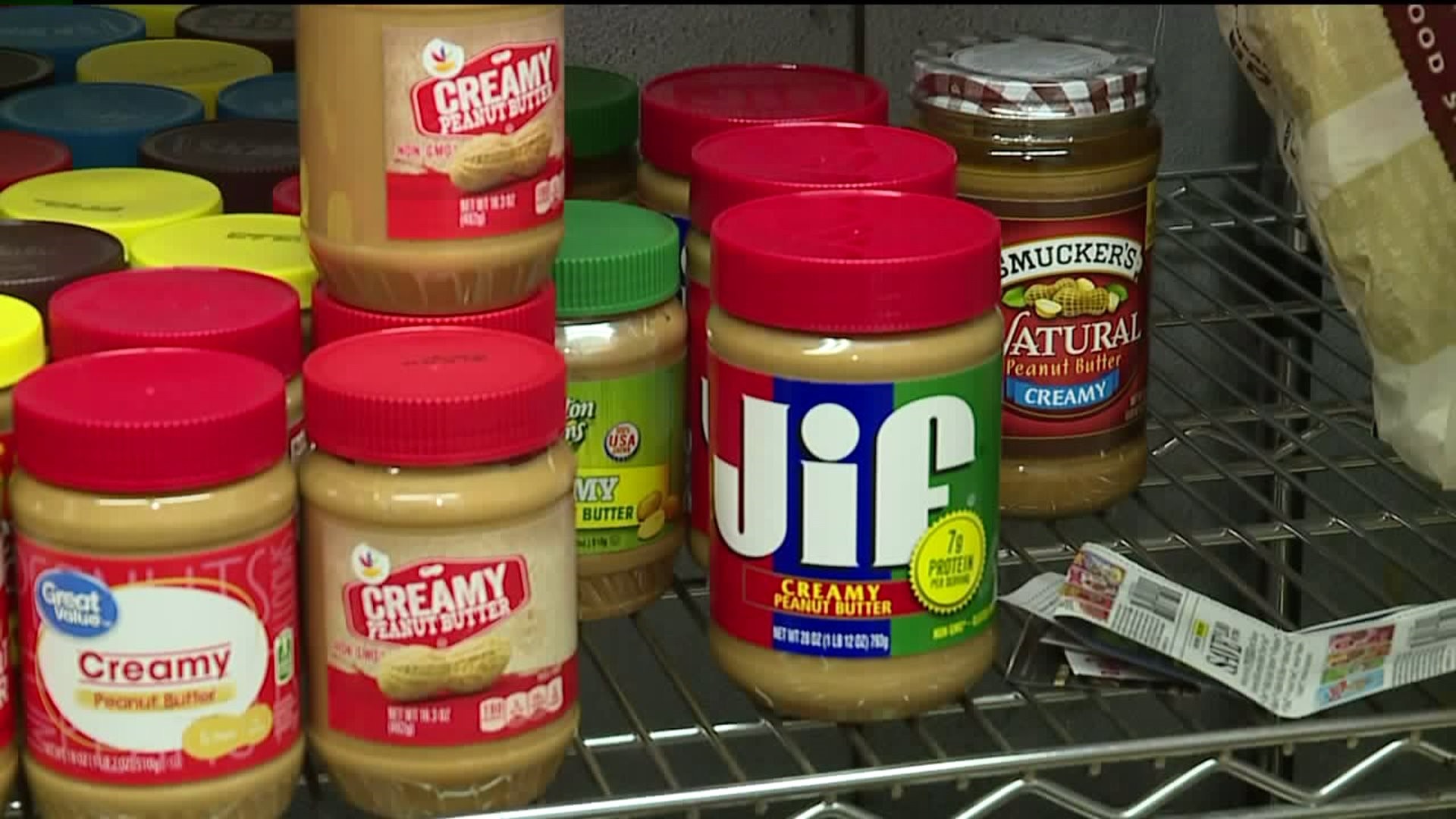 Bloomsburg Rotary Collecting 2,019 Jars of Peanut Butter for Food Cupboard
