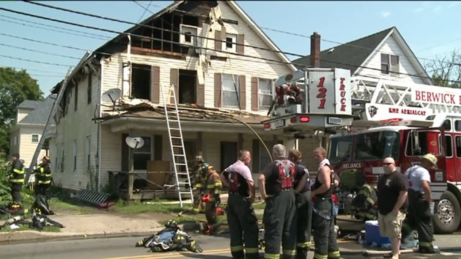 Twelve Displaced, Firefighter Injured in Columbia County Fire