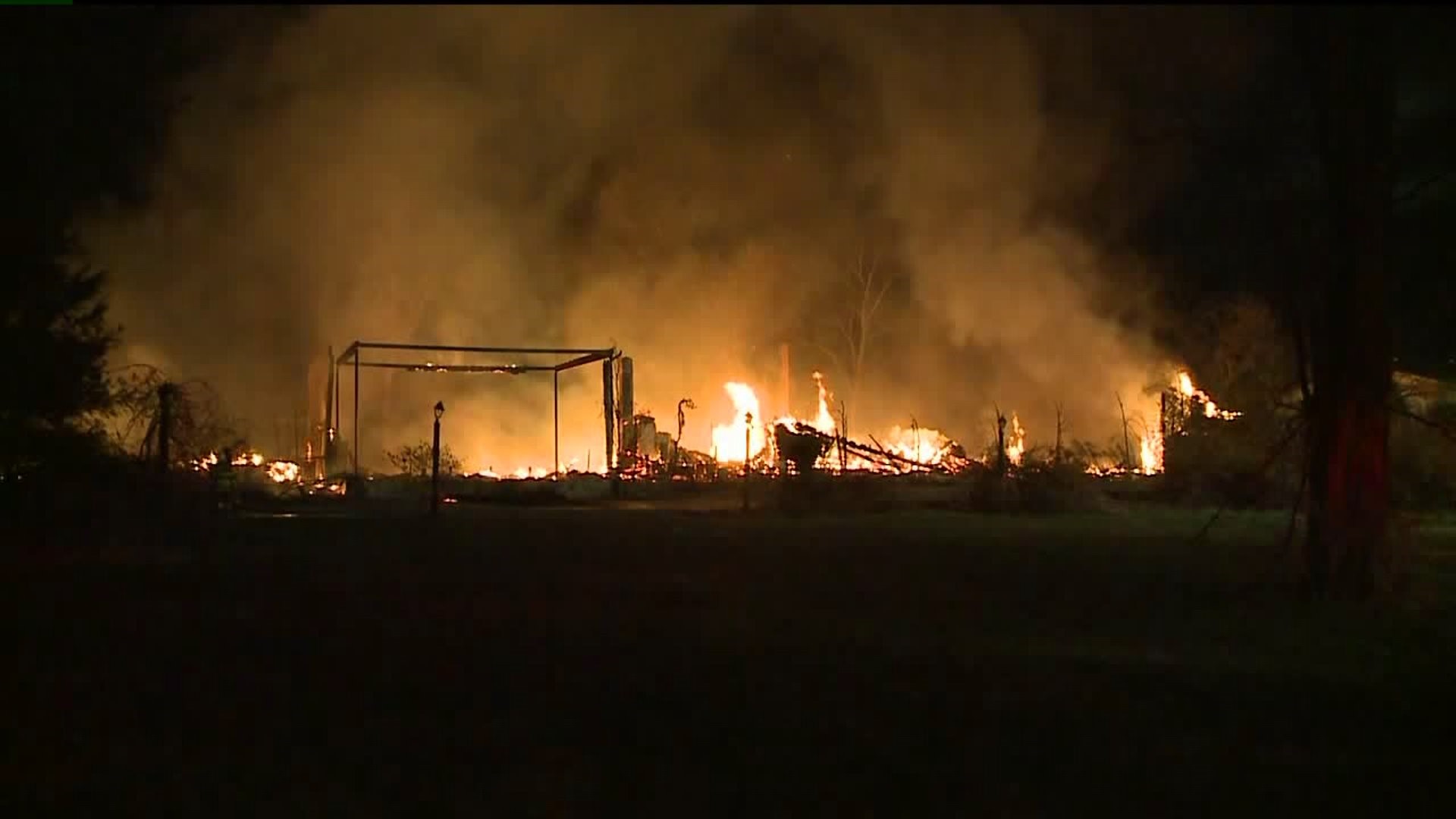 Former Mountain Manor Resort Burns in the Poconos