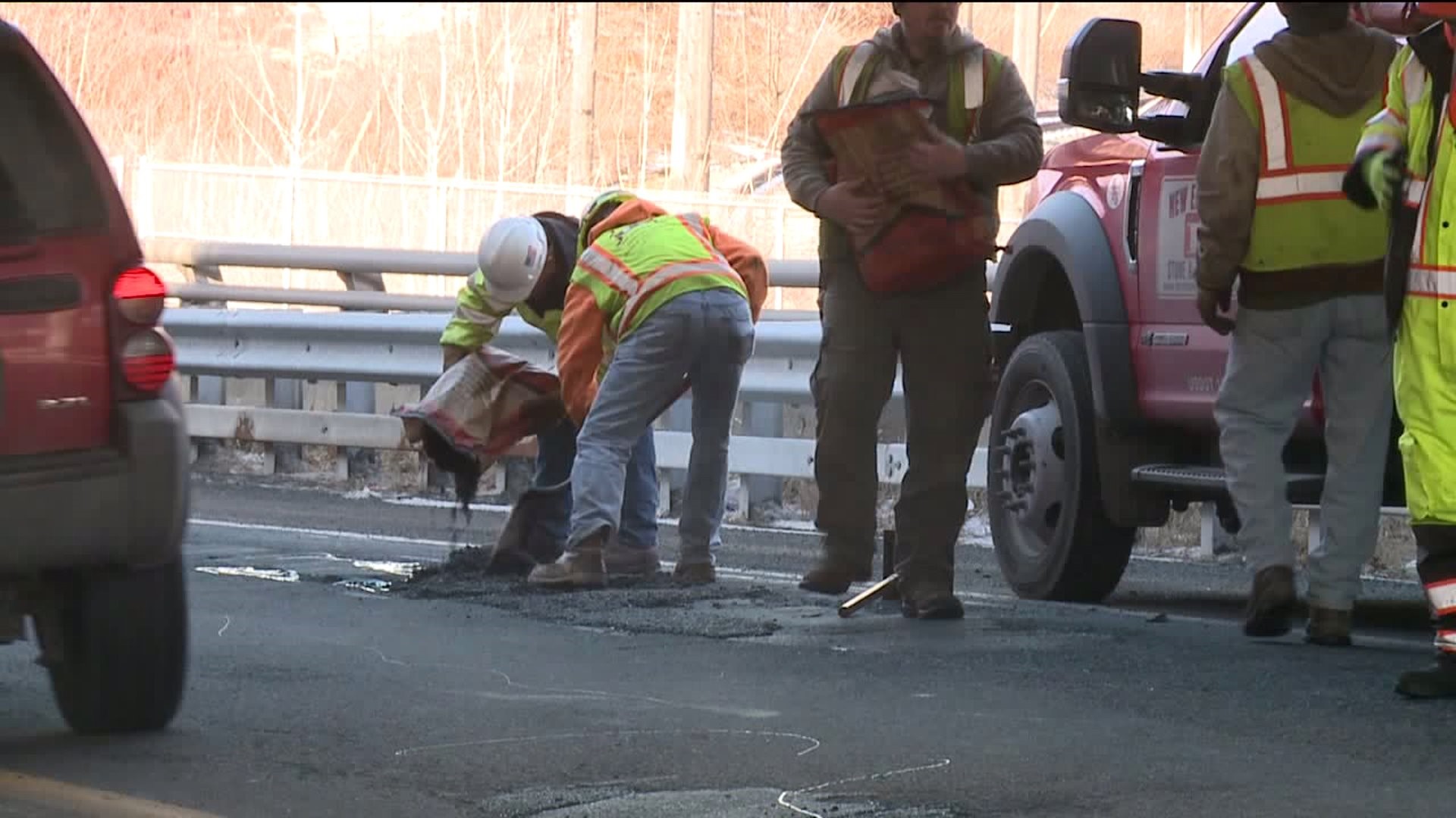 Pothole Patching on Central Scranton Expressway