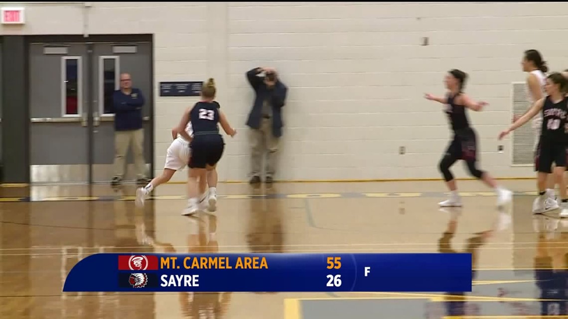 Mt. Carmel Area vs Sayre girls basketball