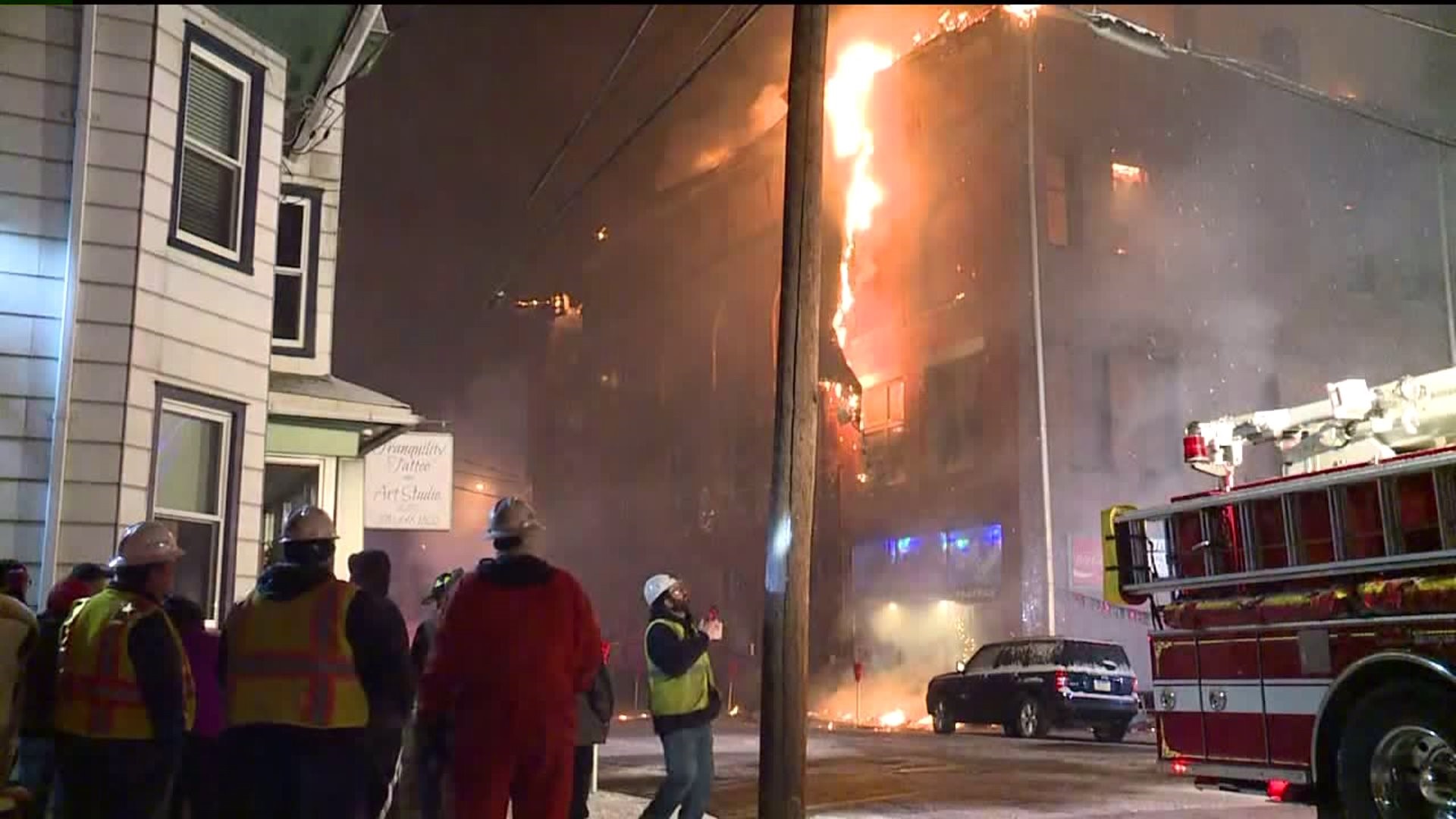Building Gutted, Roof Collapses During Fire in Shamokin