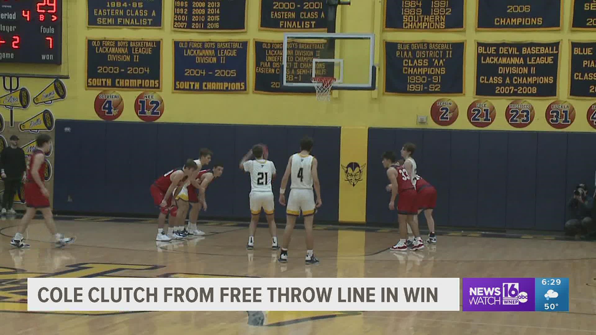 Anthony Coles Clutch Free Throws Help Old Forge Win Badger Tournament Title wnep