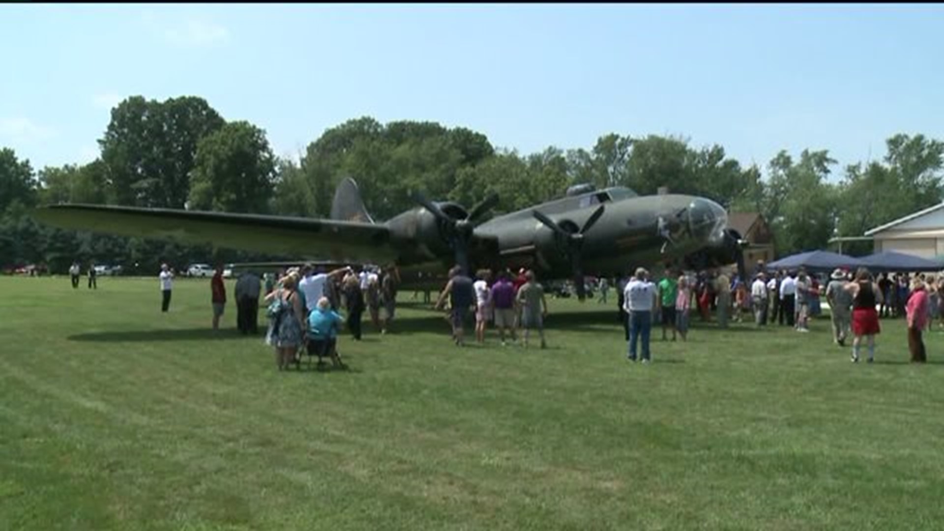 B-17 on Display in Honor of "Dutch" Van Kirk