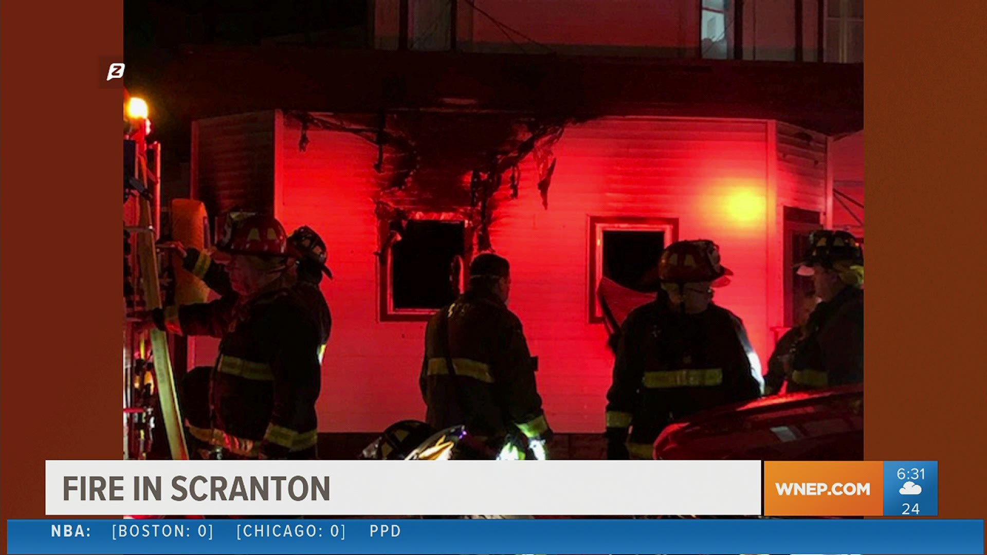 A fire damaged a home in Scranton early Tuesday morning.