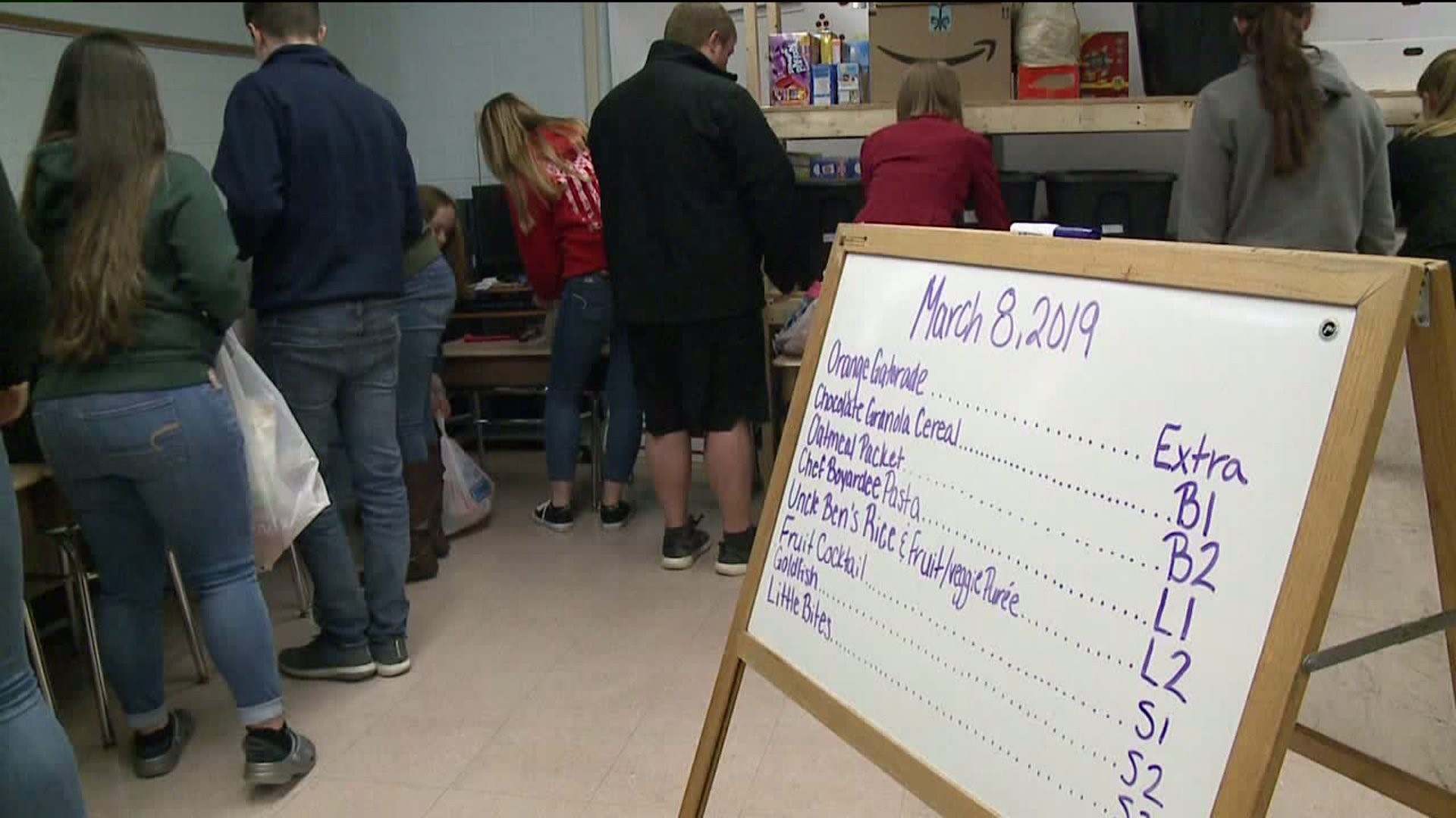 School Providing Food for Families in Need