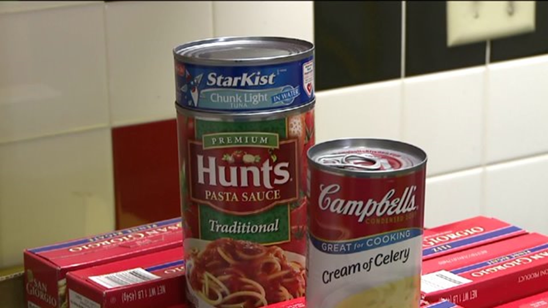 Firefighters Hold Food Drive