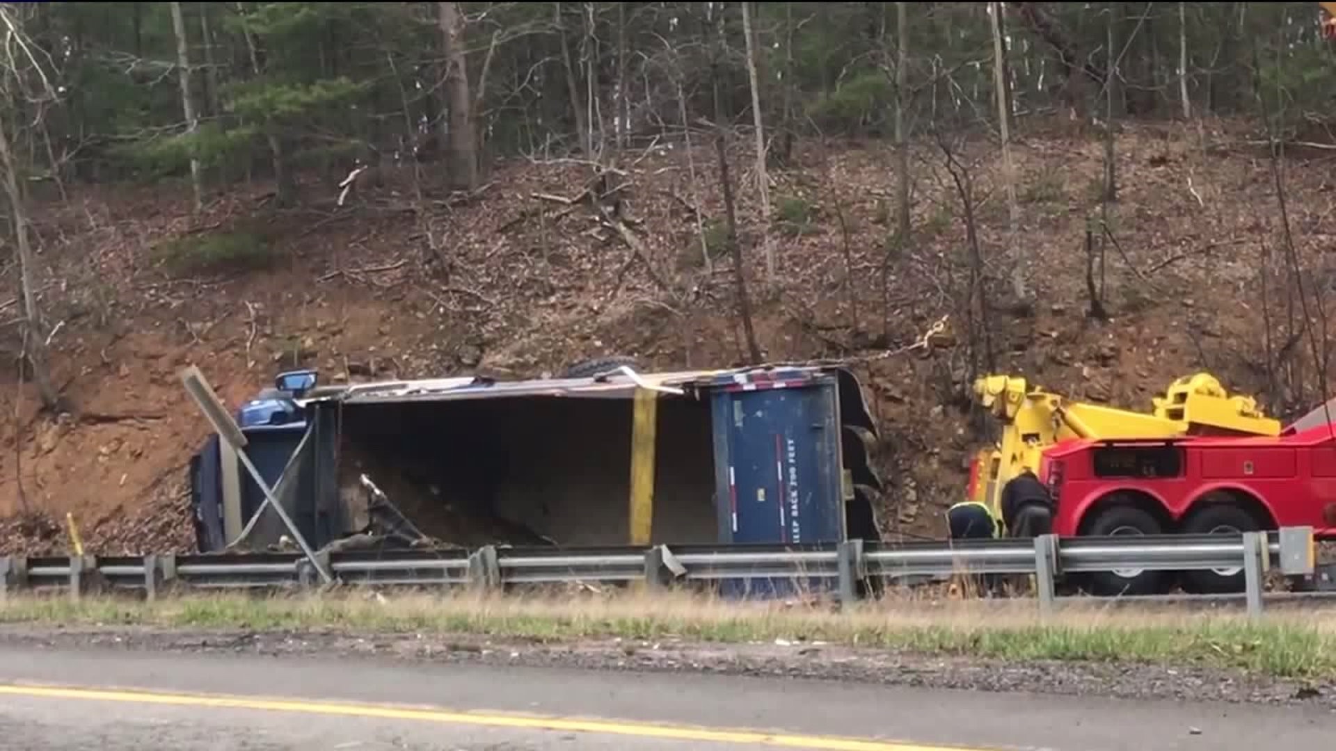 Dump Truck Tips Over, Causes Traffic Headaches in Luzerne County