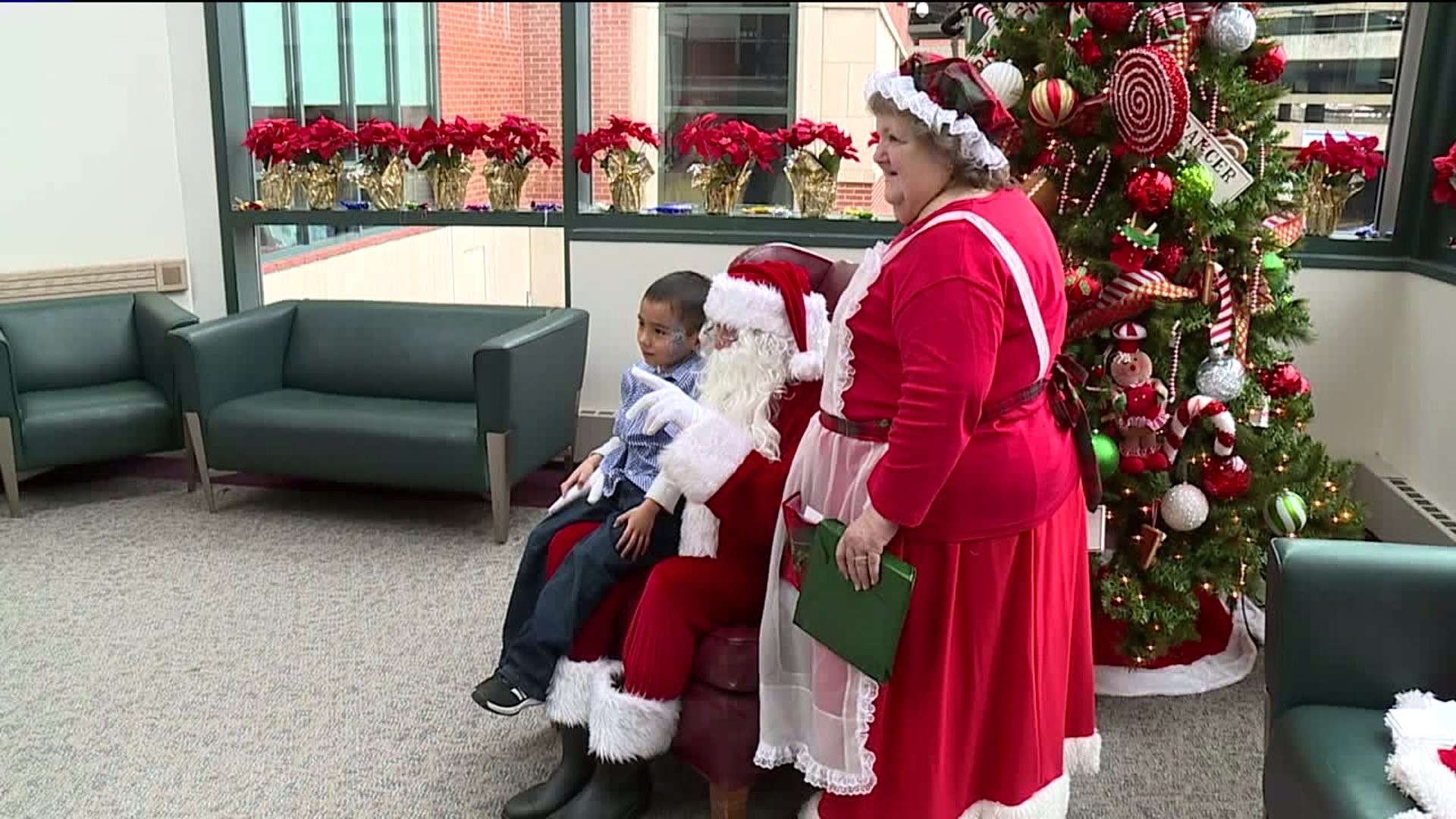 Santa Visits Kids at Geisinger South Wilkes-Barre
