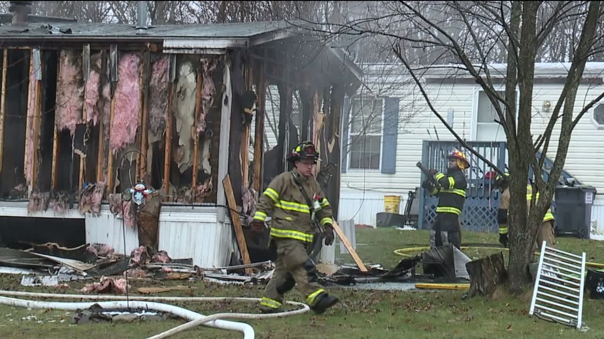 Mobile Home Gutted by Flames