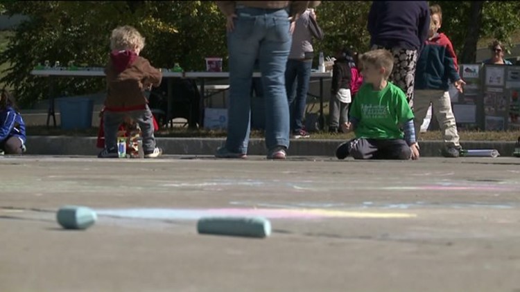 Chalkfest at the River Commons Draws Crowd
