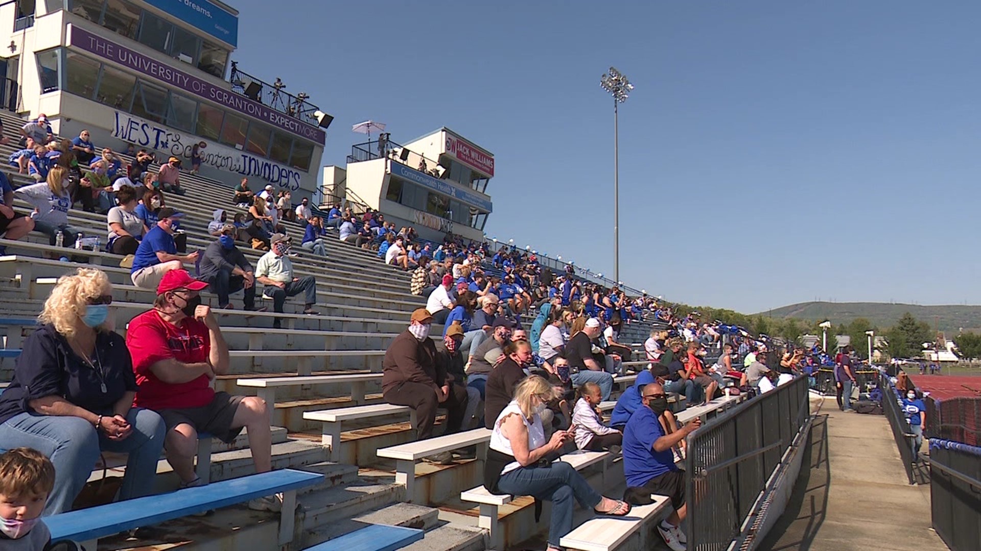 A recent change in state guidelines meant the school district could issue tickets for 20 percent of the stadium's capacity.