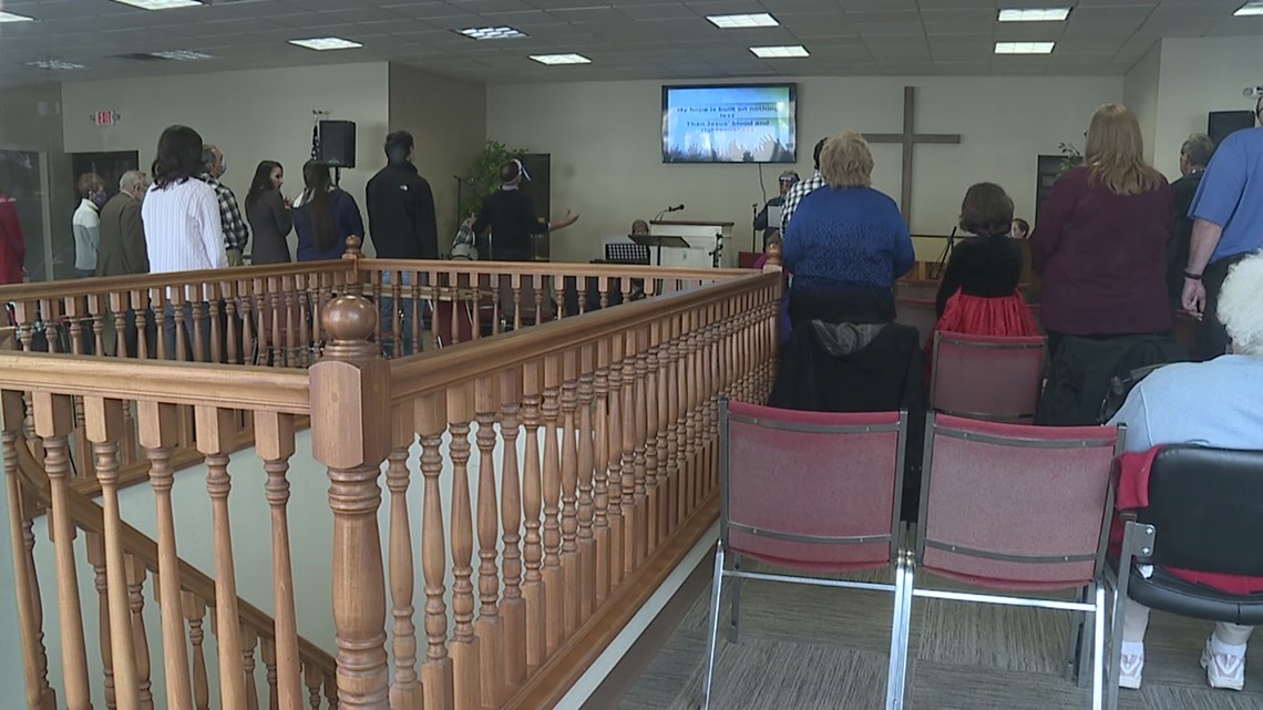 First service held at a showroom turned church